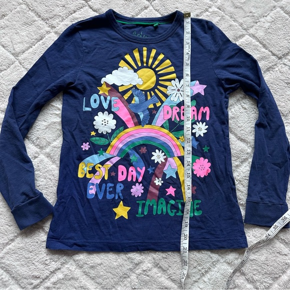 Boden | "Love Dream Imagine Best Day Ever" Long Sleeve Graphic Tee | Size 11-12Y - Picture 6 of 6